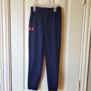 Under Armour Navy Sweatpants with Orange Logo